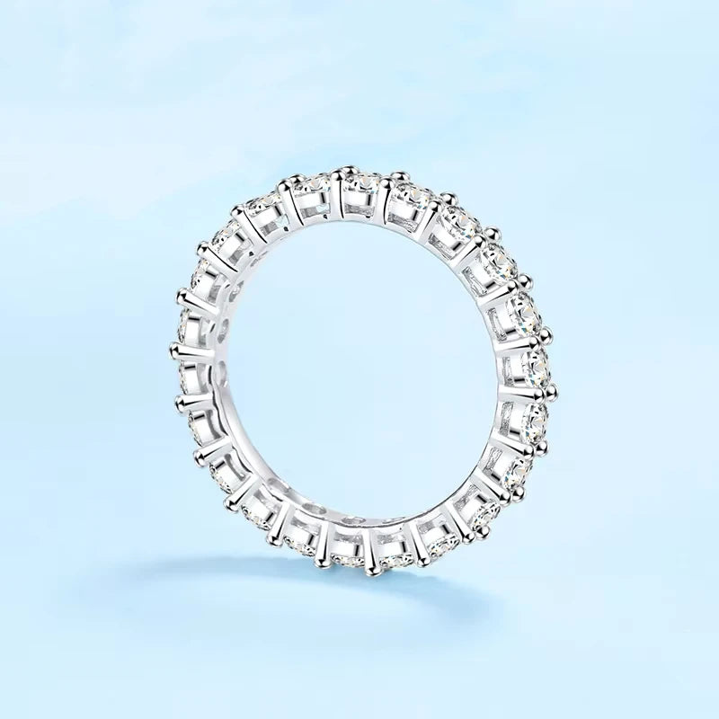 Women Engagement 18K White Gold Wedding Band 2.2CT Moissanite Diamond Girlfriend Birthday Gift PT950 Platinum Rings Fine Jewelry