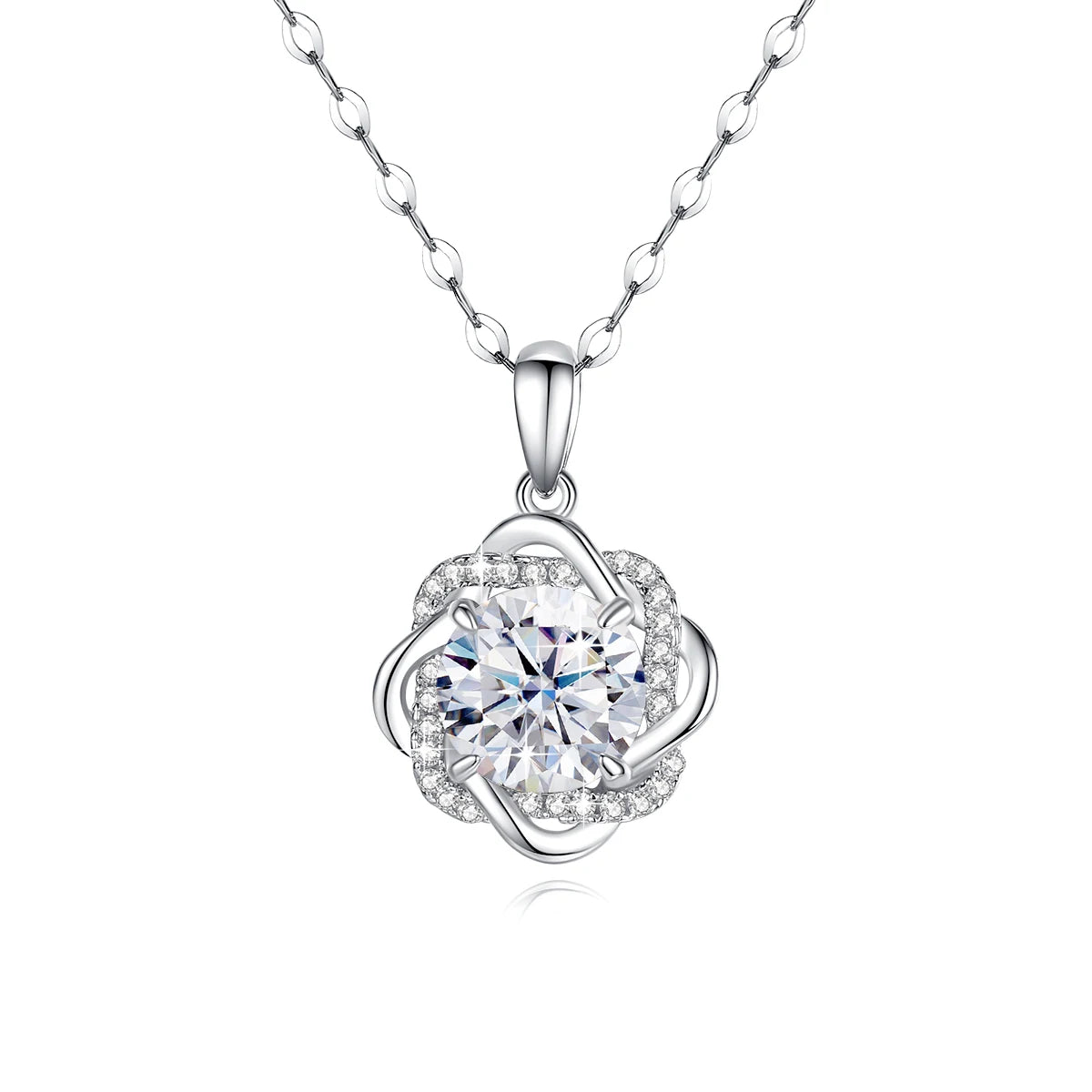 3ct Moissanite Necklace Pendant For Women Certified Silver 925 Jewelry 2025 Trending