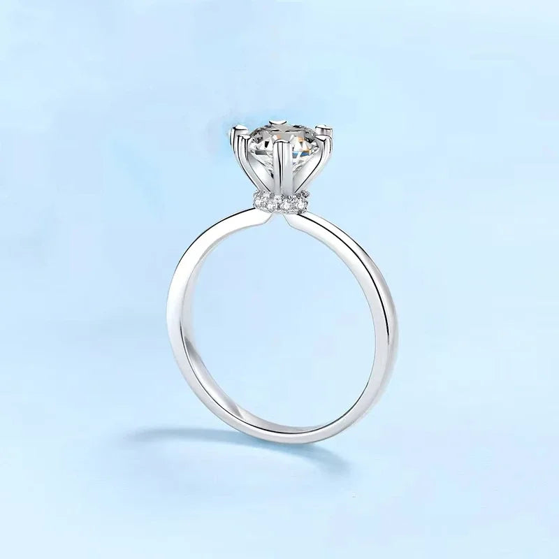 Women Birthday Gift 18K White Gold Wedding Band 0.5/1/2CT VVS D Color Moissanite Diamond PT950 Platinum Girl Valentine's Day ins