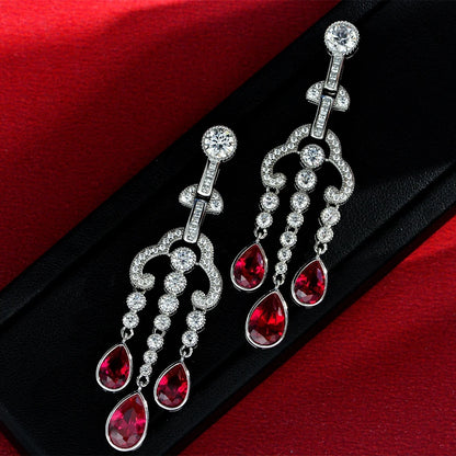 Tassel Drop Earrings Moissanite