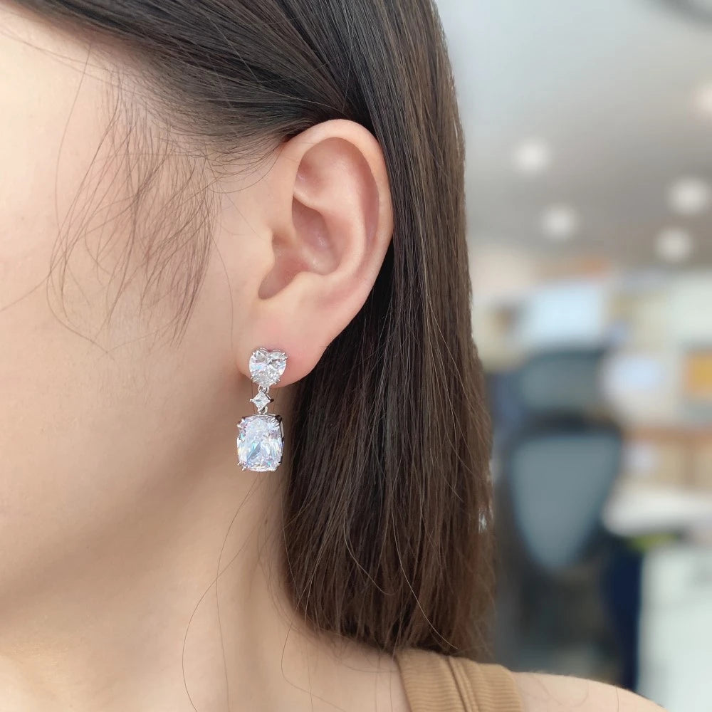 Moissanite Drop Earrings