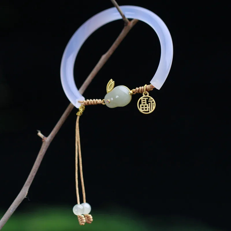 Natural white agate Bracelet