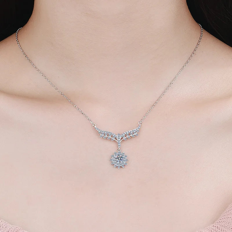 Moissanite Pendant Diamond Necklace