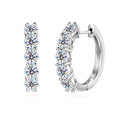 4mm GRA Certified Moissanite Hoop Earring Huggie Hoops 925 Sterling Silver Earrings for Women Bride Wedding  Jewelry