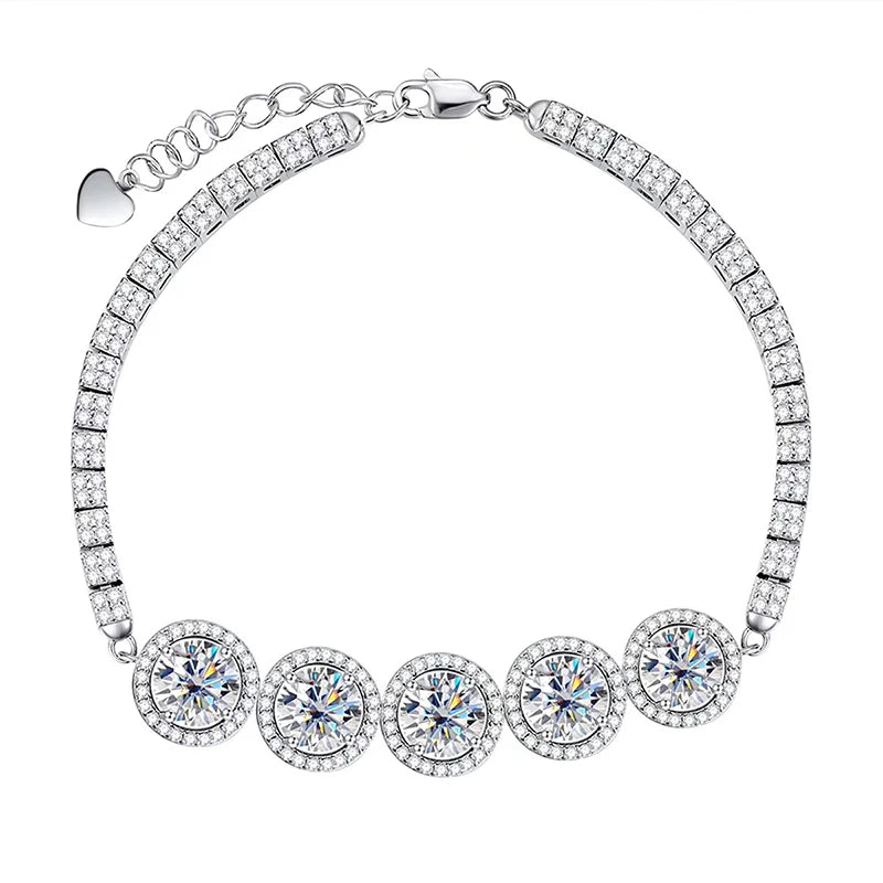 5ct Moissanite Diamond Bracelet Bangle