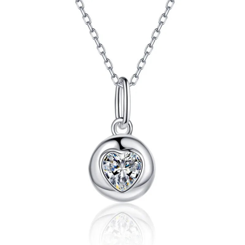 Daughter Birthday Gift 18K White Gold Necklaces 0.5CT Moissanite Diamond Women Wedding PT950 Platinum Girlfriend Valentine's Day