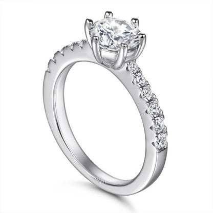 1 Carat Moissanite Diamond Ring