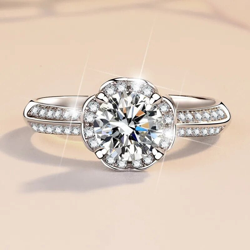 Moissanite 1 Ct Prong Setting Wedding Bands