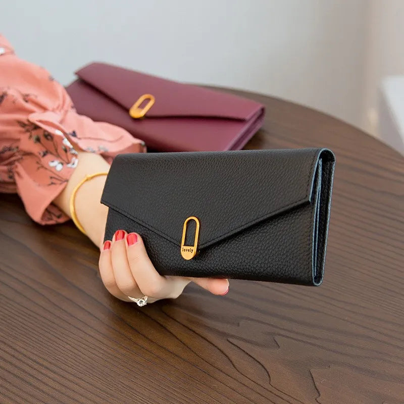 Genuine Cow Leather Wallets  Cellphone Card Holder
