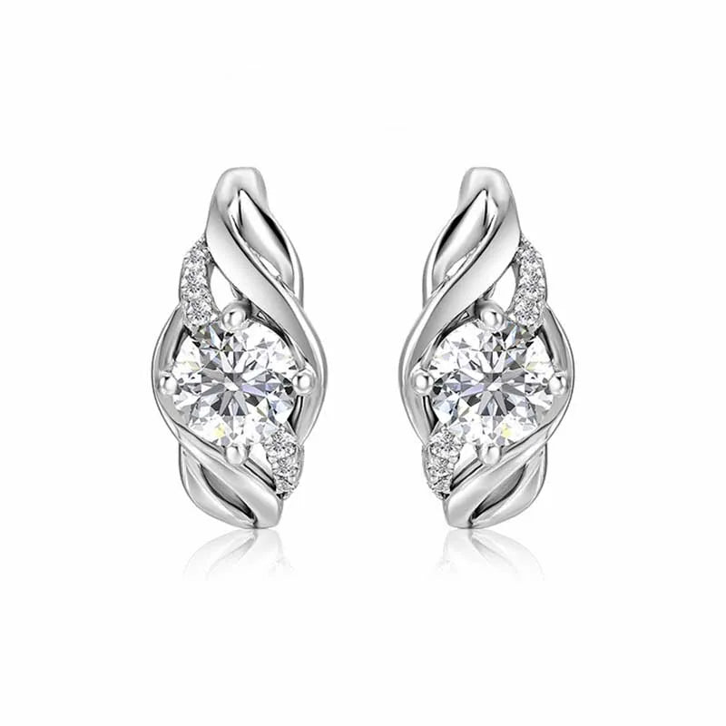 1ct Moissanite Clip Earrings