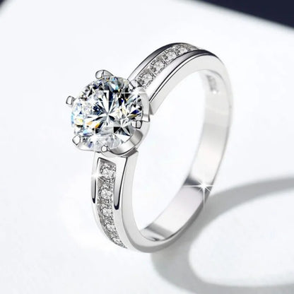 1 Carat Moissanite Diamond Classic Ring