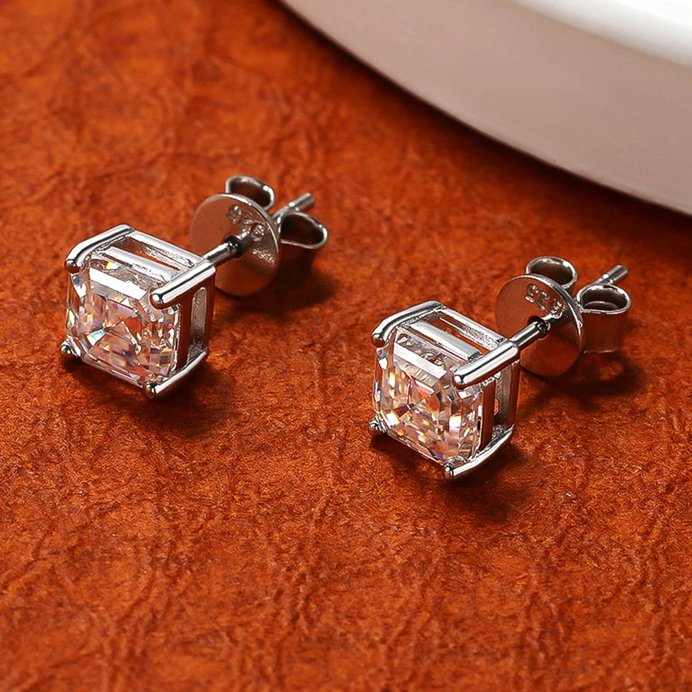 1 Carat Moissanite Stud Earrings