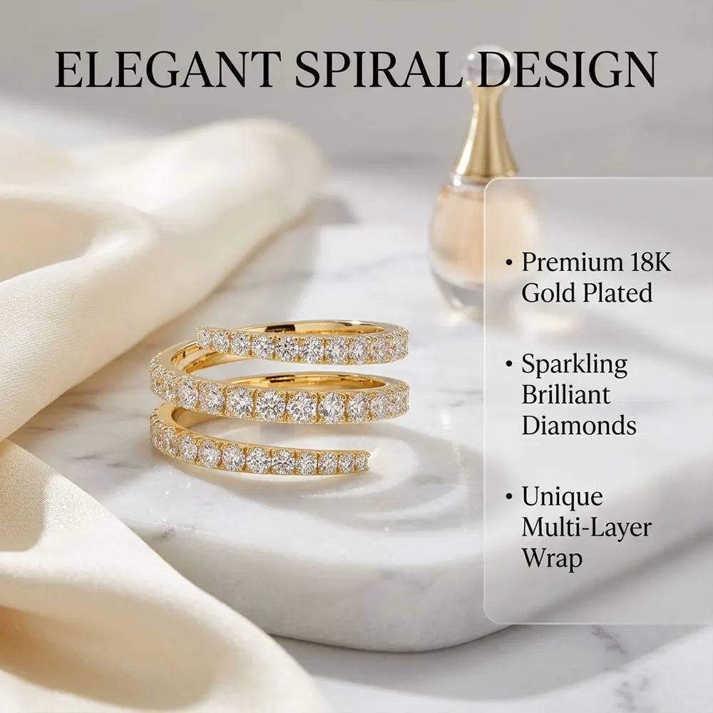 Spiral Moissanite Eternity Band - D VVS1 S925 Sterling Silver