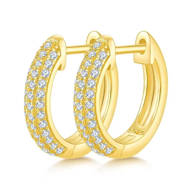 0.37ct Moissanite Diamond Hoop Earrings