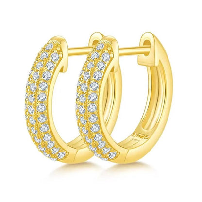 0.37ct Moissanite Diamond Hoop Earrings