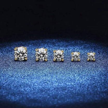 1ct D Color Moissanite Earrings