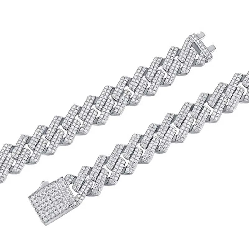 5.8ct Moissanite Cuban Chain Bracelet