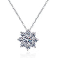 WOMEN Valentine's Day Platinum PT950 Wedding Necklaces 1/2CT VVS1 D Color Moissanite Diamond Pendant Girlfriend Birthday Gift