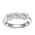 Round Moissanite Solitaire Ring - D VVS1 S925 Silver 0.5ct