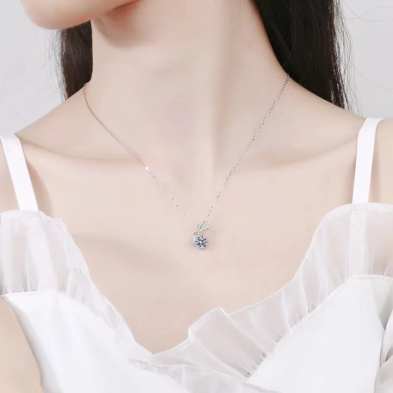 1ct  Moissanite Necklace