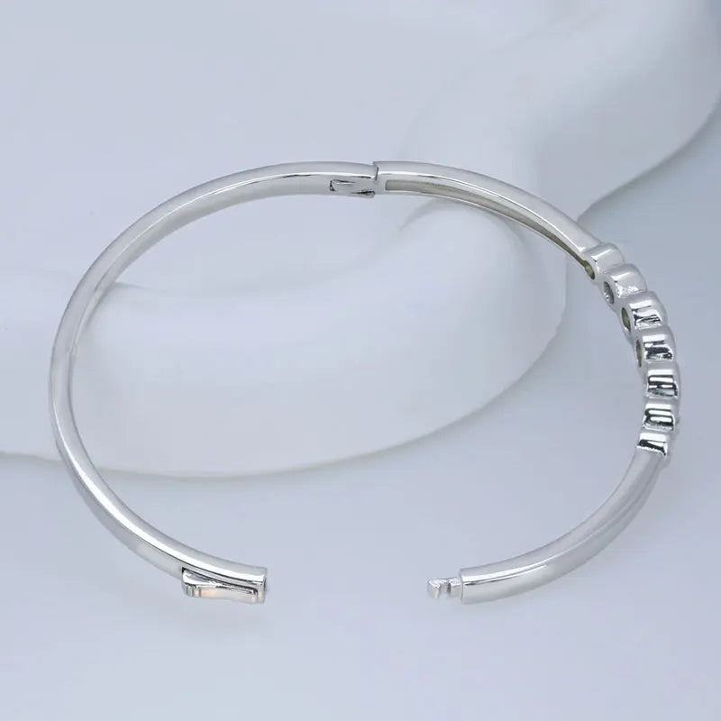 Moissanite Bangles for Women Solid 925 Silver 16-17cm Wrist 2.5ct