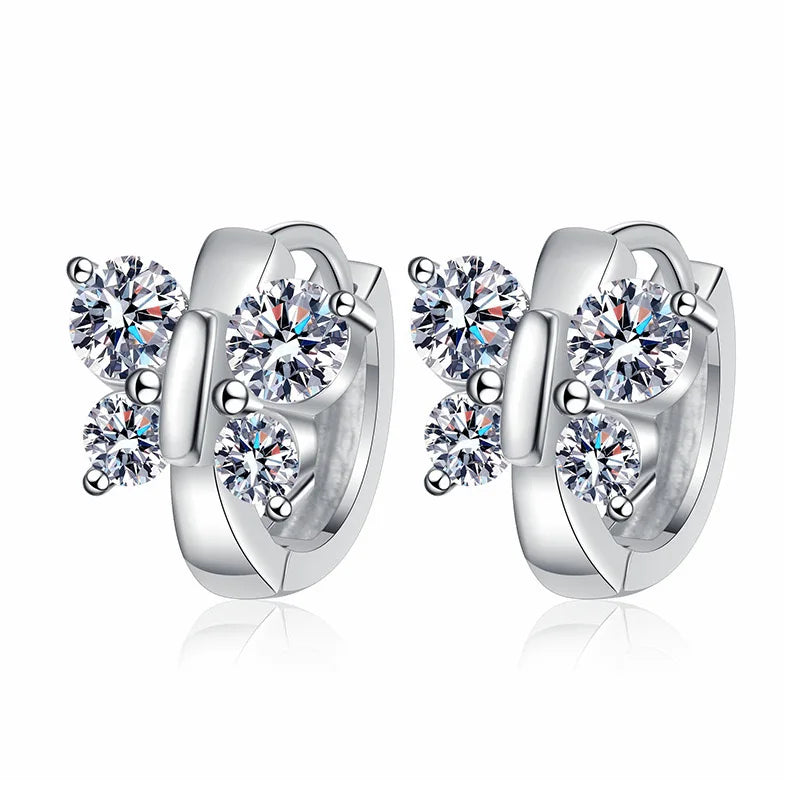 1.6ct Moissanite Hoop Earrings