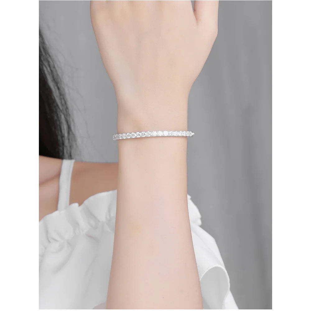 Full Moissanite Adjustable Bracelet For Women