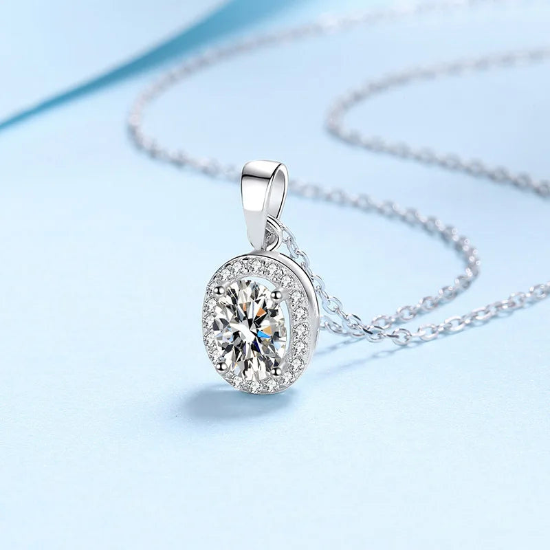 Moissanite Diamond Pendant Necklace