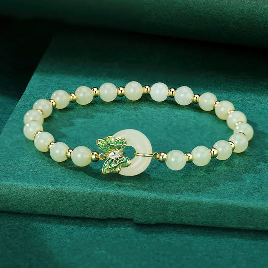 Hotan Jade Hand String Clear Water Bangles Natural