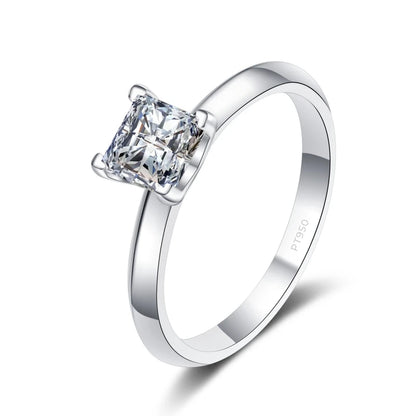 PT950 Platinum Diamond Moissanite Engagement Ring