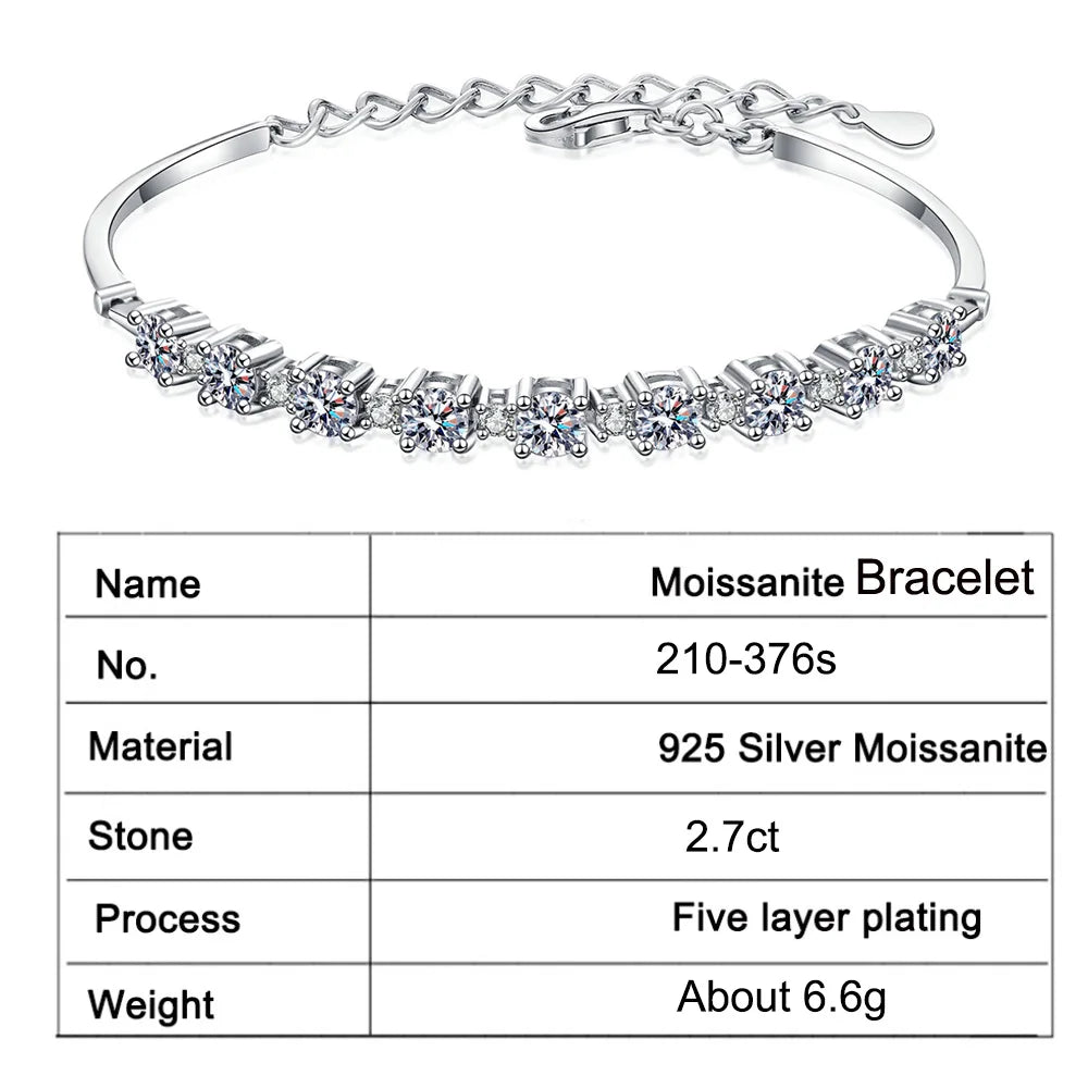 2.7cttw Full Moissanite Bracelet For Women