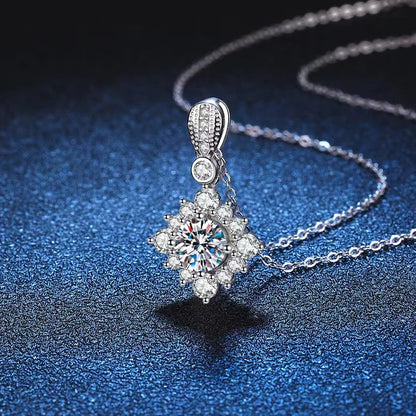 1ct Moissanite Pendant Necklace