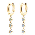 Long Tassel Drop Earrings Original 925 Sterling Silver 18K Yellow Gold Plated 6 Stone Moissanite Earring for Women Fine Jewelry