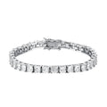 Moissanite Tennis Bracelet 925 Pure Silver Plated 18k with Certificates Fine Bracelets for Women Man 4x4mm Princess Cut