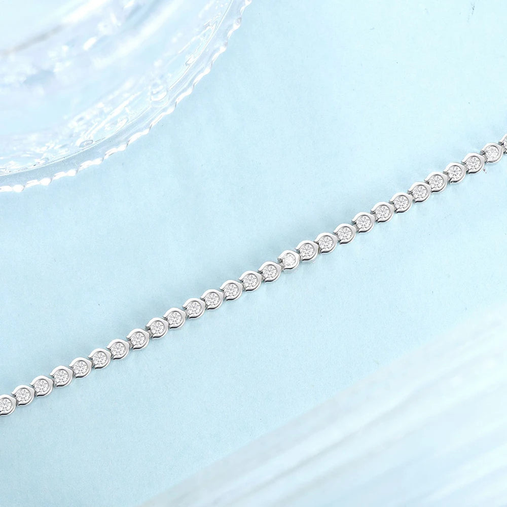 Full Moissanite Tennis Bracelet For Women