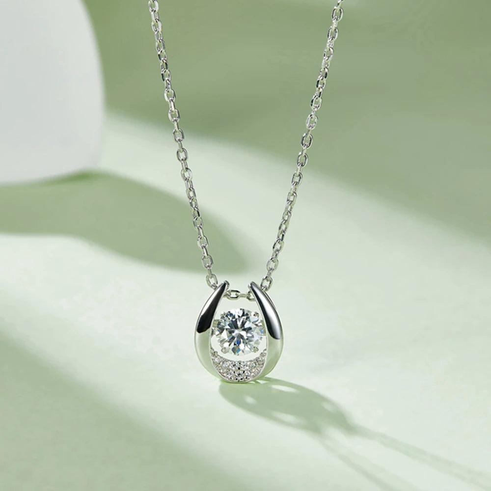 Moissanite Diamond Sparkling Pendant Necklace