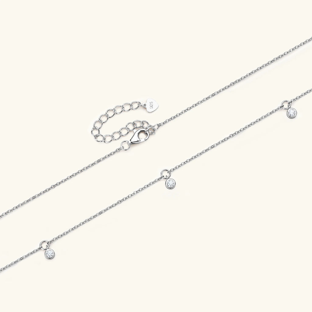 2.5mm 3mm Moissanite Diamond Necklaces Real Silver Chain 925 for Women Jewelry Plated 18K Gold Choker Birthday Gift