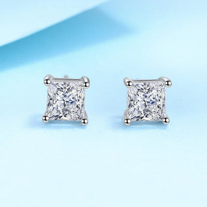 Certified Moissanite Diamond Stud Earrings