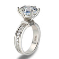 Moissanite Rings Women Gift 100% S925 Sterling Silver Plated 18K 3ct 5ct D Color