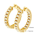 Full Moissanite Earrings hoops D VVS1 Luxury