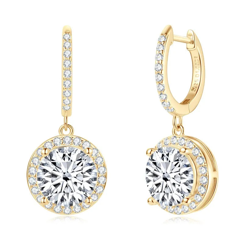Moissanite Earring 925 Certified Silver Drop Earrings