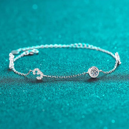 0.5ct  Moissanite Love Bracelets