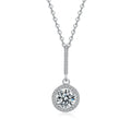 18k White Gold 1ct Moissanite Necklace for Women Classic Snowflake Platinum Pt950 Pendant Collarbone Chain Fine Jewelry