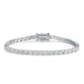 18K Plated All Moissanite Tennis Bracelet for Women Lab Created Diamond Chain 925 Sterling Silver Jewelry GRA
