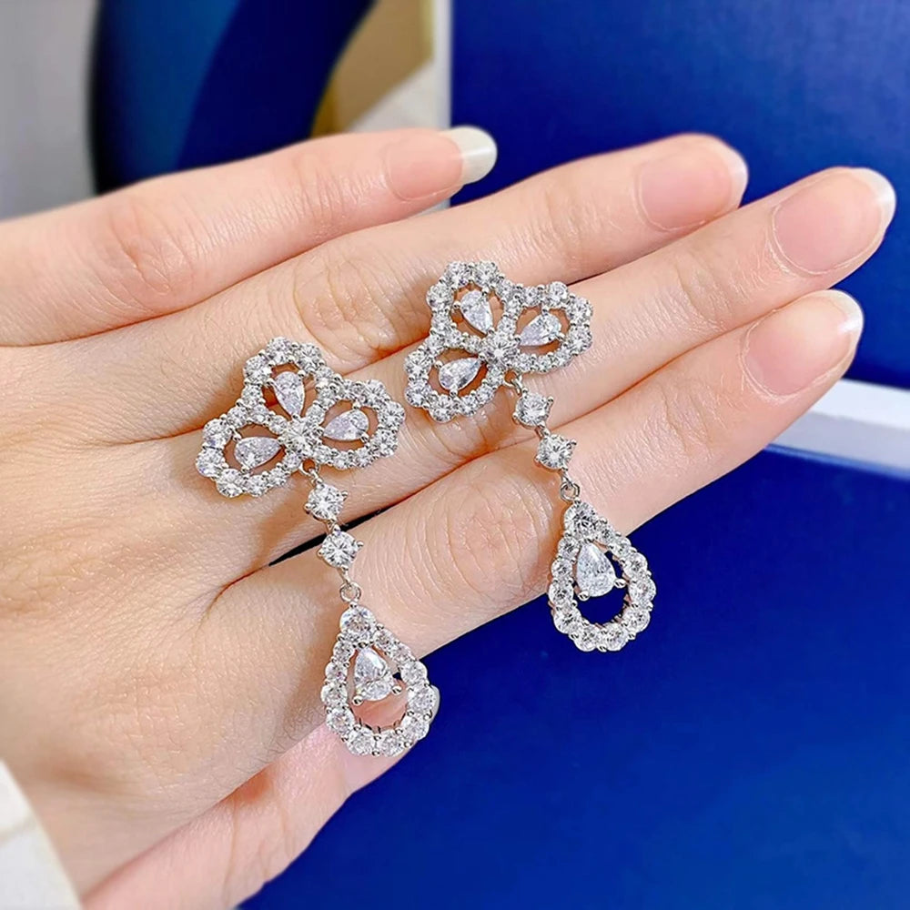 Moissanite Drop Earrings