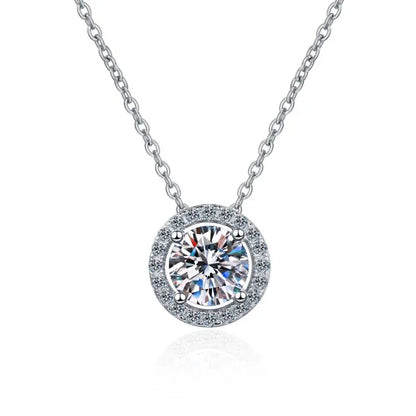 Moissanite PT950 Platinum Pendent Necklace