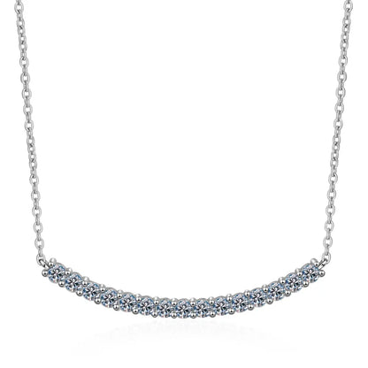 Moissanite Diamond Smile Necklace