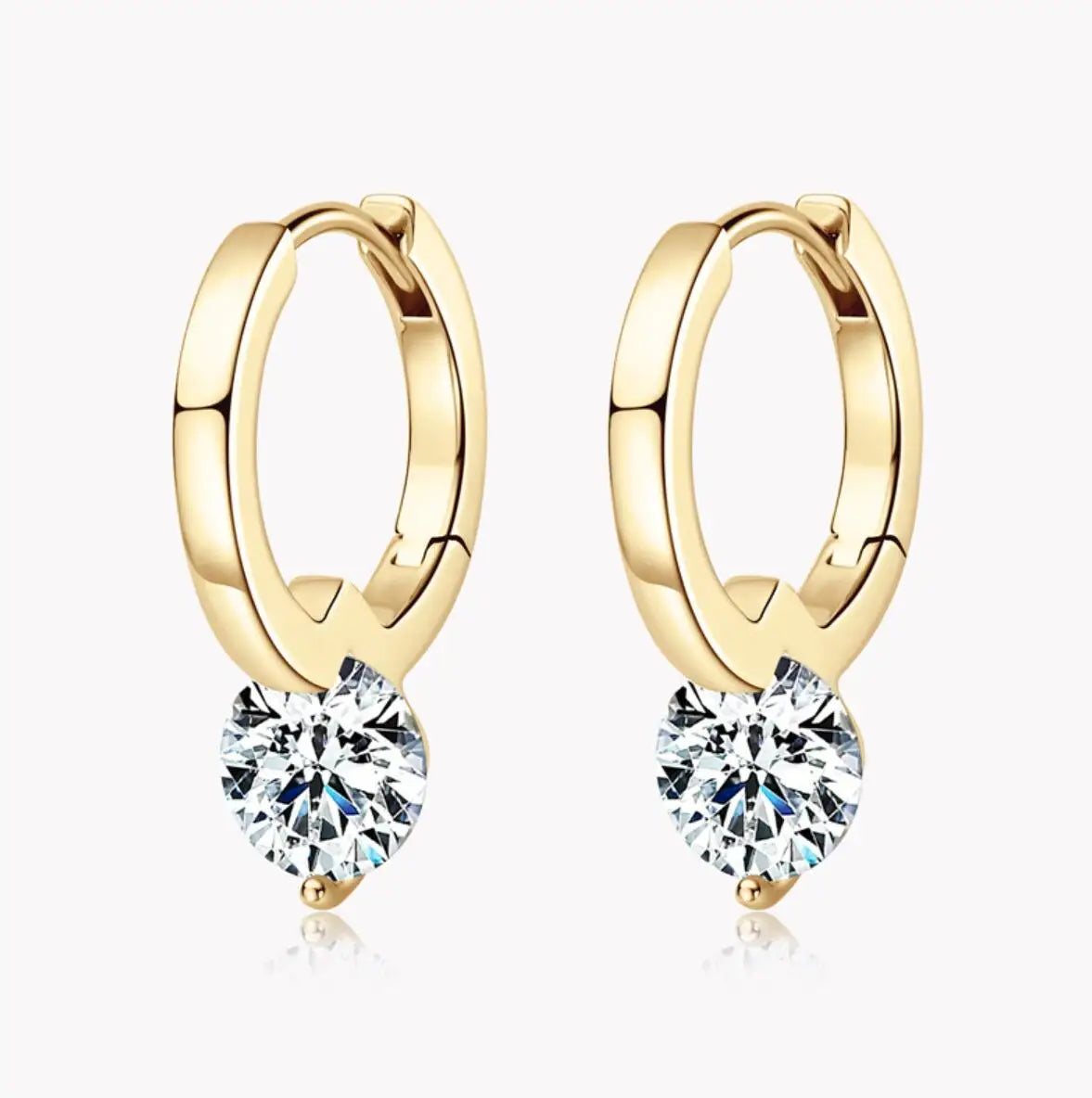 Earrings For Women 1 Carat Classic Simple Moissanite Drop Earring Sparkling Fine Jewelry Certified Original 925 Silver