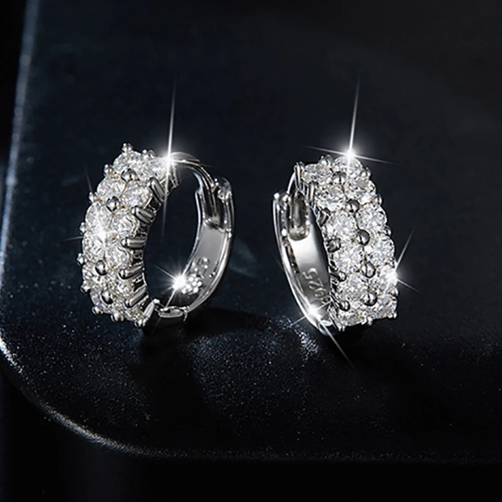 0.76cttw Full Moissanite Hoop Earrings