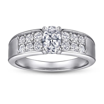 0.5 Carat Moissanite Engagement Wedding Ring